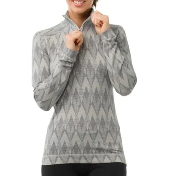 Diamond Quarter Zip Top Womens XS Gray Merino Wool Base Layer Ski Gorp,All Products : American Fashion Style Bags On Sale